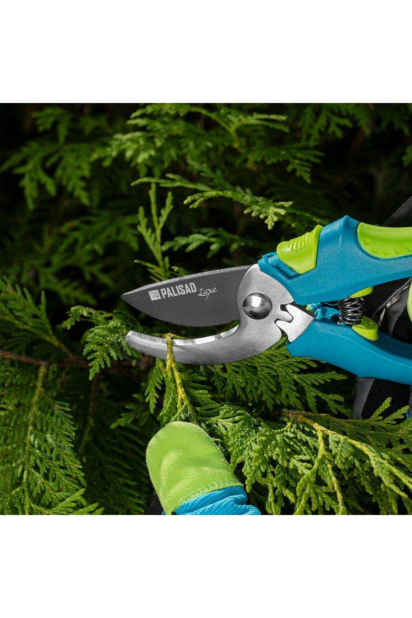 Секатор прямого реза, 215 мм, двухкомпонентные рукоятки, Luxe, Palisad
