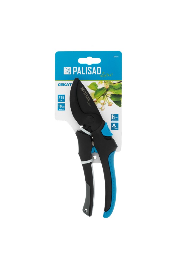 Секатор прямого реза, 215 мм, двухкомпонентные рукоятки, Luxe, Palisad
