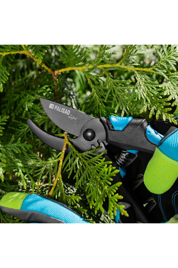 Секатор прямого реза, 215 мм, двухкомпонентные рукоятки, Luxe, Palisad