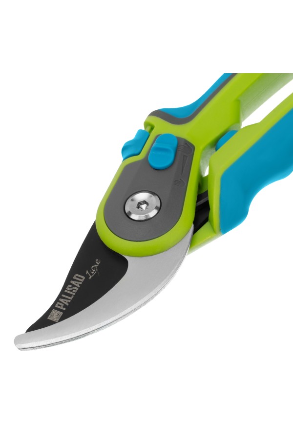 Секатор прямого реза, 225 мм, регулировка захвата, трехкомпонентные рукоятки, Luxe, Palisad