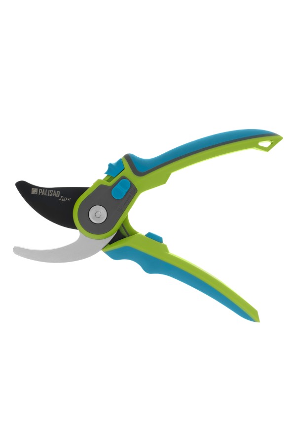 Секатор прямого реза, 225 мм, регулировка захвата, трехкомпонентные рукоятки, Luxe, Palisad
