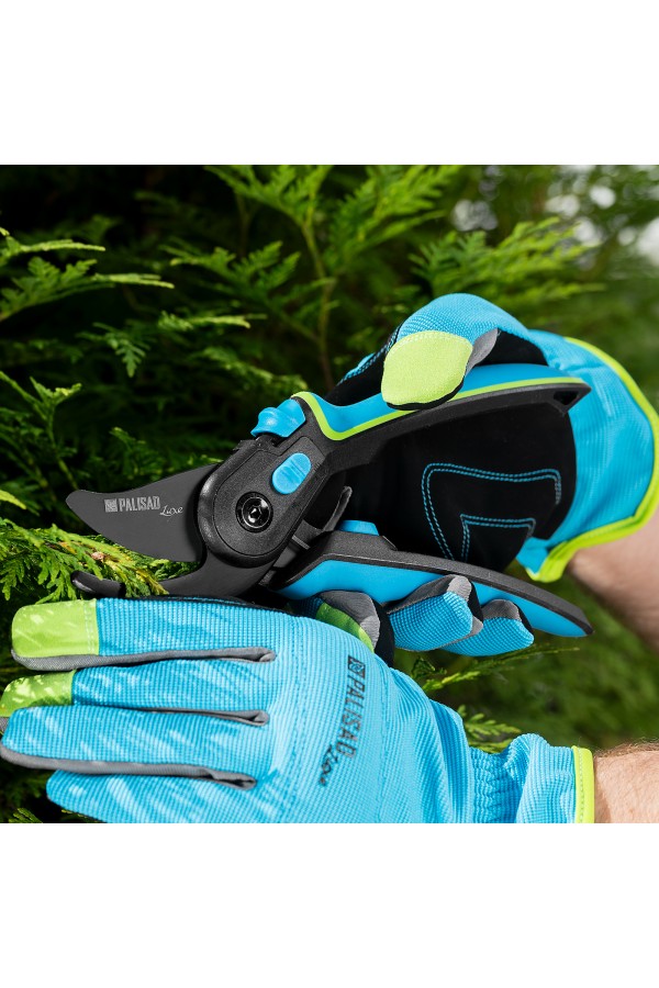 Секатор прямого реза, 225 мм, регулировка захвата, трехкомпонентные рукоятки, Luxe, Palisad