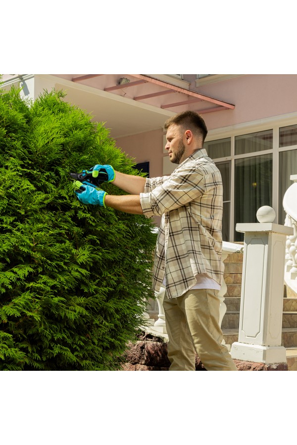 Секатор прямого реза, 225 мм, регулировка захвата, трехкомпонентные рукоятки, Luxe, Palisad