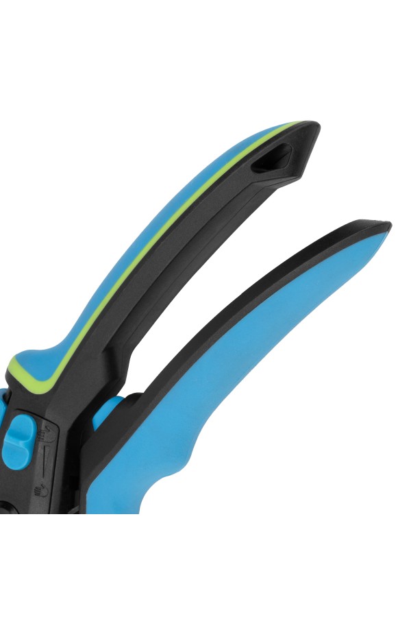 Секатор прямого реза, 225 мм, регулировка захвата, трехкомпонентные рукоятки, Luxe, Palisad