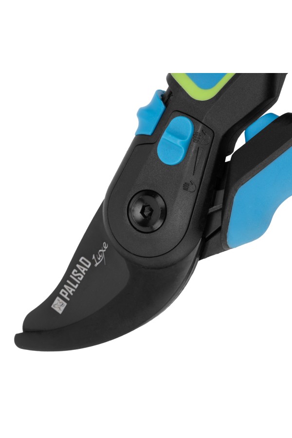 Секатор прямого реза, 225 мм, регулировка захвата, трехкомпонентные рукоятки, Luxe, Palisad