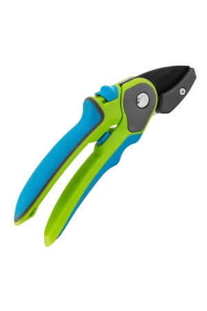 Секатор с наковальней, 220 мм, регулировка захвата, трехкомпонентные рукоятки, Luxe, Palisad