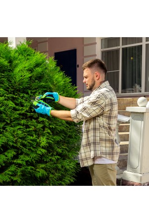 Секатор с наковальней, 220 мм, регулировка захвата, трехкомпонентные рукоятки, Luxe, Palisad