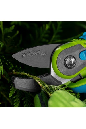 Секатор с наковальней, 220 мм, регулировка захвата, трехкомпонентные рукоятки, Luxe, Palisad