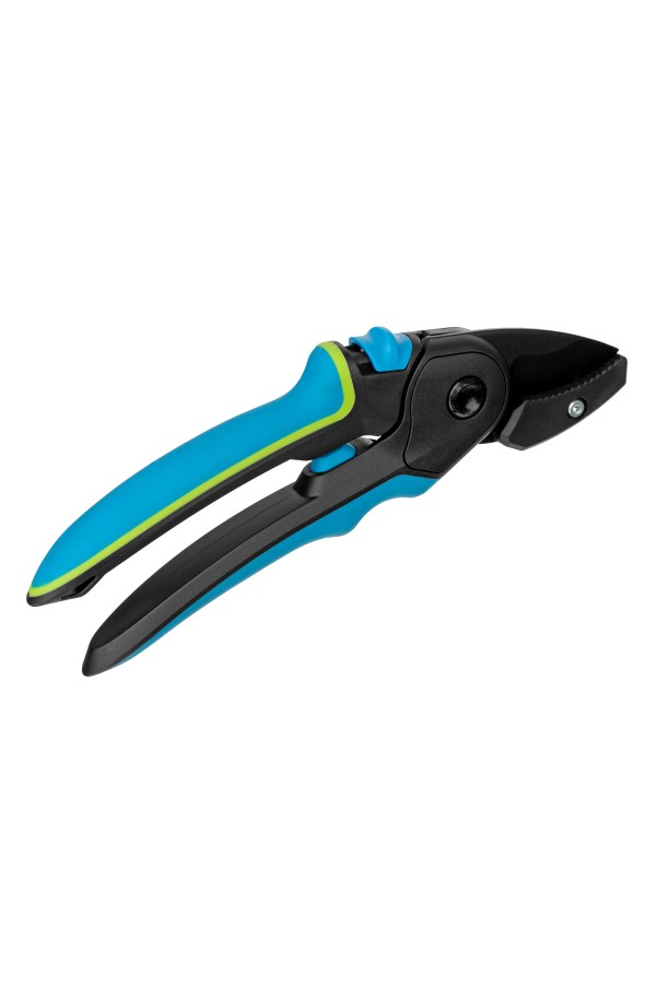 Секатор с наковальней, 220 мм, регулировка захвата, трехкомпонентные рукоятки, Luxe, Palisad