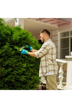 Секатор прямого реза, 215 мм, регулировка захвата, двухкомпонентные рукоятки, Palisad