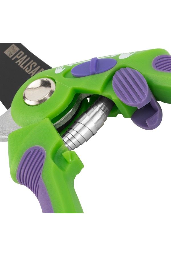 Секатор прямого реза, 215 мм, регулировка захвата, двухкомпонентные рукоятки, Palisad