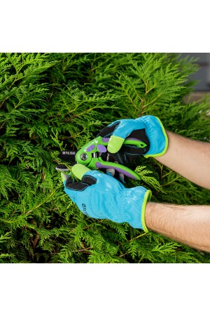 Секатор с наковальней, 215 мм, регулировка захвата, двухкомпонентные рукоятки, Palisad