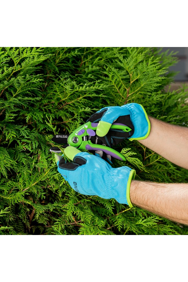 Секатор с наковальней, 215 мм, регулировка захвата, двухкомпонентные рукоятки, Palisad