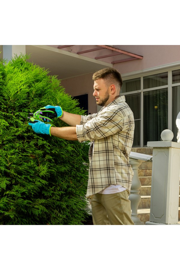 Секатор с наковальней, 215 мм, регулировка захвата, двухкомпонентные рукоятки, Palisad