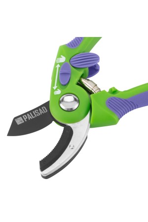 Секатор с наковальней, 215 мм, регулировка захвата, двухкомпонентные рукоятки, Palisad