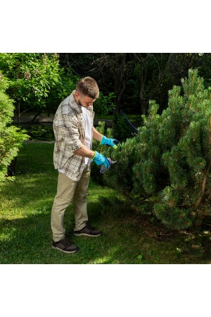 Секатор прямого реза, 200 мм, храповой механизм, металлические обрезиненные рукоятки, Palisad