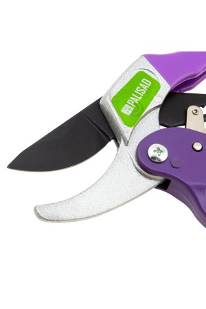 Секатор прямого реза, 200 мм, храповой механизм, металлические обрезиненные рукоятки, Palisad