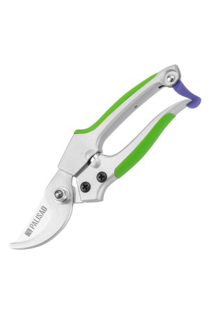 Секатор прямого реза, 180 мм, металлические обрезиненные рукоятки, Palisad