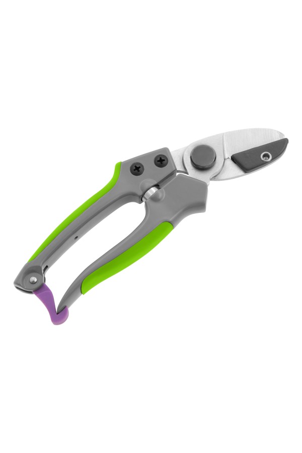 Секатор с наковальней, 170 мм, металлические обрезиненные рукоятки, Palisad