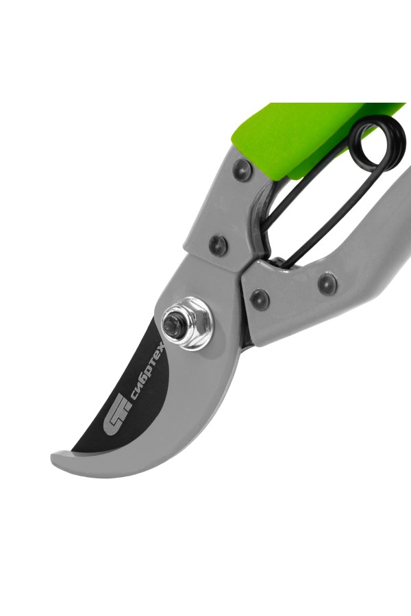 Секатор прямого реза, 200 мм, металлические рукоятки, верхняя в ПВХ - оболочке, Сибртех