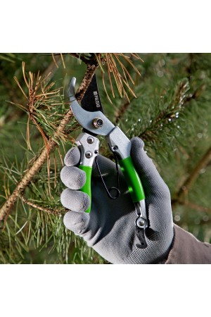 Секатор прямого реза, 180 мм, металлические обрезиненные рукоятки, Palisad