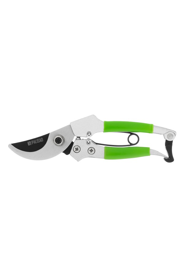 Секатор прямого реза, 180 мм, металлические обрезиненные рукоятки, Palisad