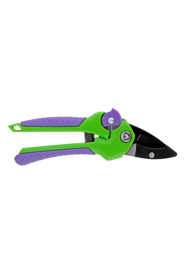 Секатор с наковальней, 210 мм, шестеренный привод, двухкомпонентные рукоятки, Palisad