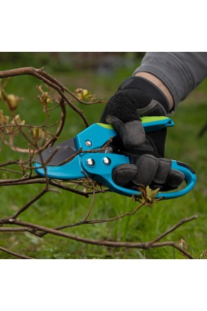 Секатор прямого реза, 200 мм, храповой механизм, металлические обaрезиненные рукоятки, Luxe, Palisd