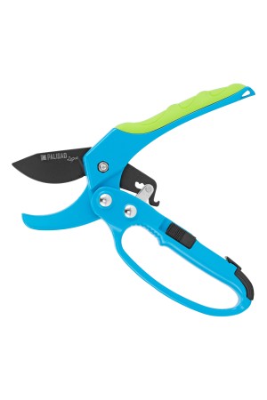 Секатор прямого реза, 200 мм, храповой механизм, металлические обaрезиненные рукоятки, Luxe, Palisd