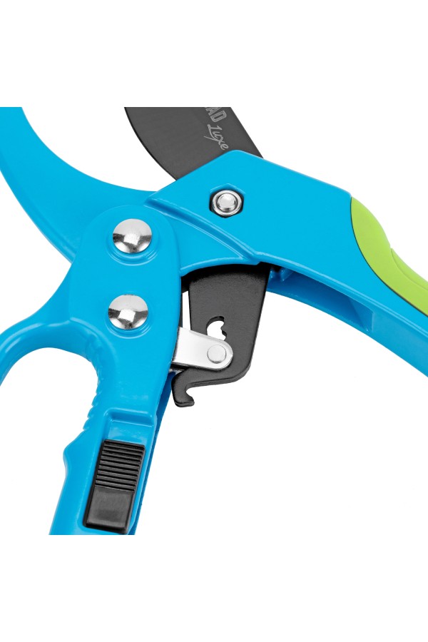 Секатор прямого реза, 200 мм, храповой механизм, металлические обaрезиненные рукоятки, Luxe, Palisd