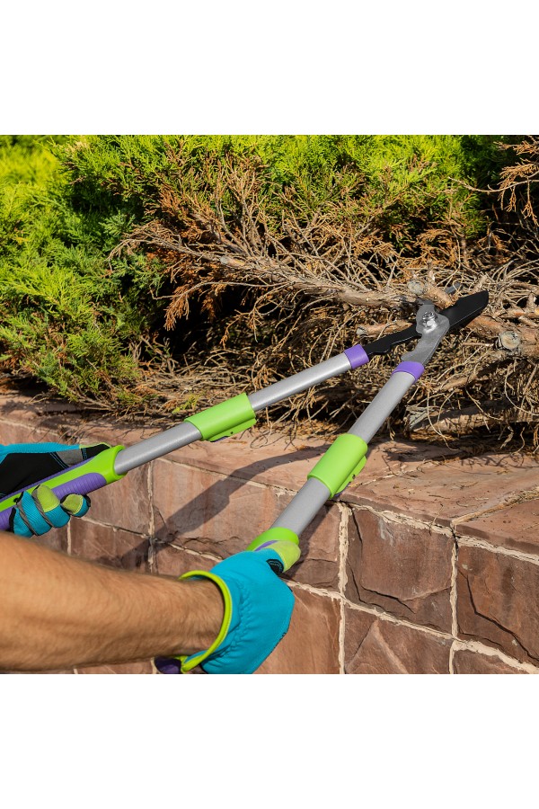 Сучкорез с наковальней, 540 -705 мм, телескопические стальные обрезиненные рукоятки, Palisad