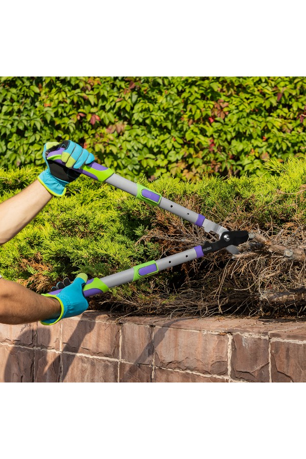 Сучкорез с наковальней, 540 -705 мм, телескопические стальные обрезиненные рукоятки, Palisad