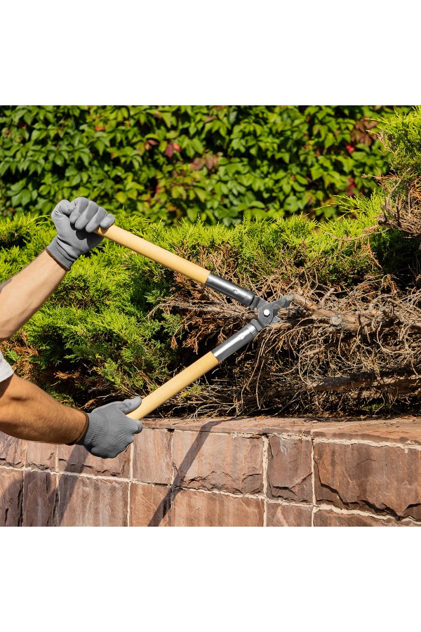 Сучкорез прямого реза, 500 мм, деревянные рукоятки, Горизонт,