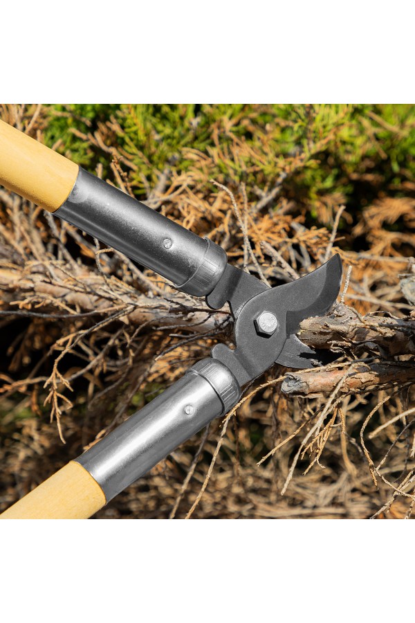 Сучкорез прямого реза, 500 мм, деревянные рукоятки, Горизонт,