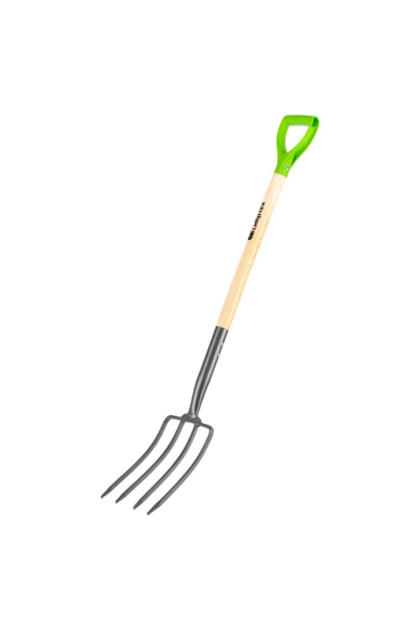 Вилы 4-рогие, огородные, кованые, 195х295х1165 мм, деревянный лакированный черенок Сибртех