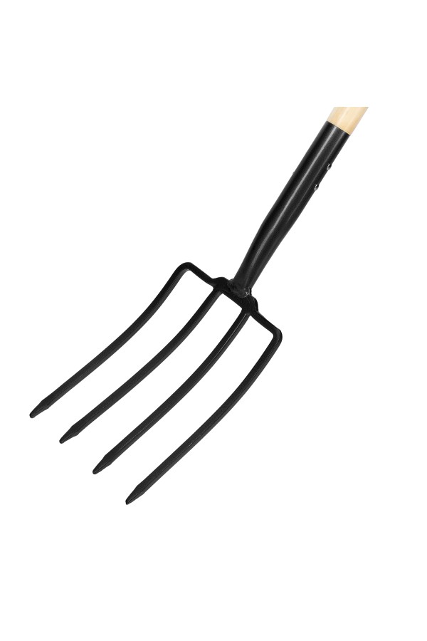 Вилы 4-рогие, огородные, кованые, 195х295х1165 мм, деревянный лакированный черенок Palisad