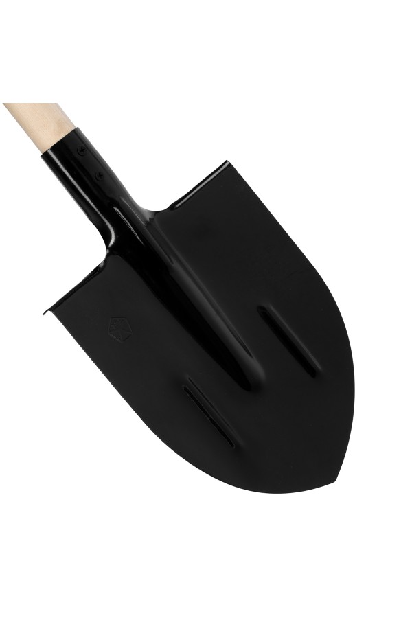 Лопата штыковая, 205х275х1400 мм, ребра жесткости, деревянный черенок,