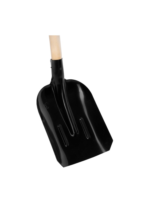 Лопата совковая, 230х280х1400 мм, ребра жесткости, деревянный черенок,