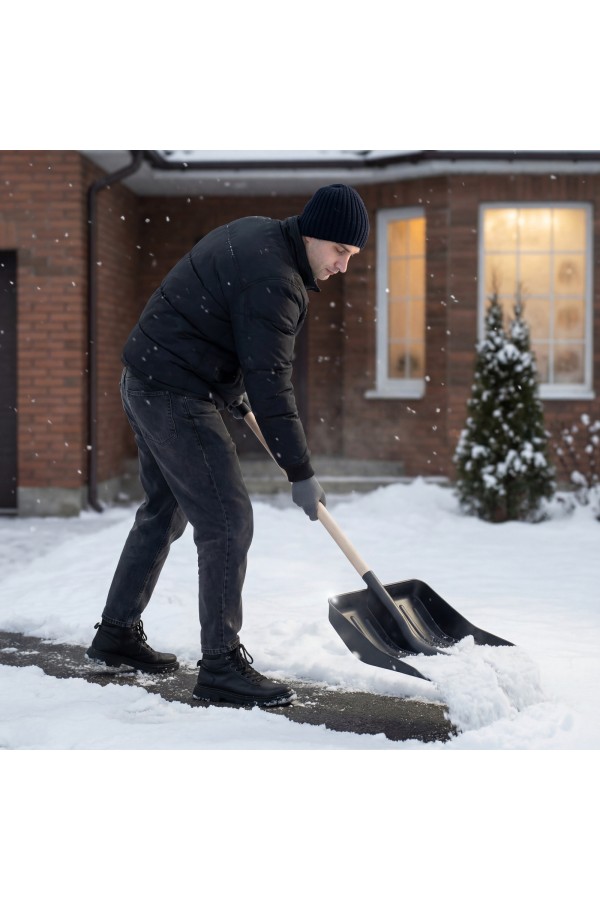 Лопата для уборки снега пластиковая, 420 х 425 мм, без черенка, Сибртех