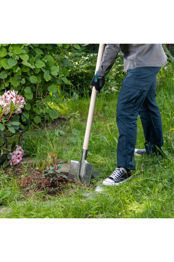 Лопата штыковая, нержавеющая сталь, 200х265 мм, ребра жесткости, без черенка, Сибртех