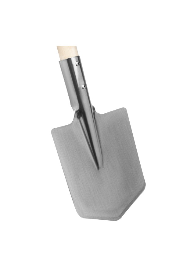 Лопата саперная, нержавеющая сталь, 153х180х585 мм, деревянный черенок, Сибртех