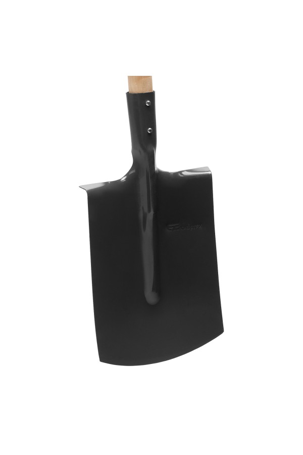 Лопата прямоугольная, 208х300х1340 мм, деревянный лакированный черенок, Сибртех