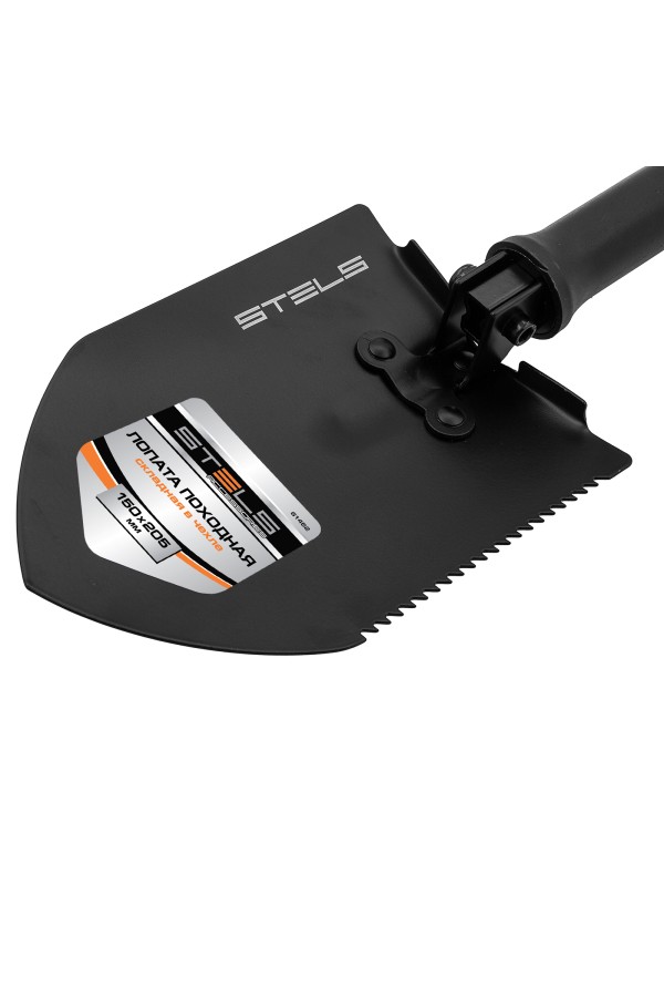 Лопата походная, 150х205х253 - 590 мм, пластик. рукоятка, складная в чехле, Stels