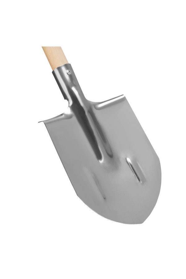 Лопата штыковая, нерж. сталь, 200х265х1385 мм, ребра жесткости, деревянный черенок, Palisad