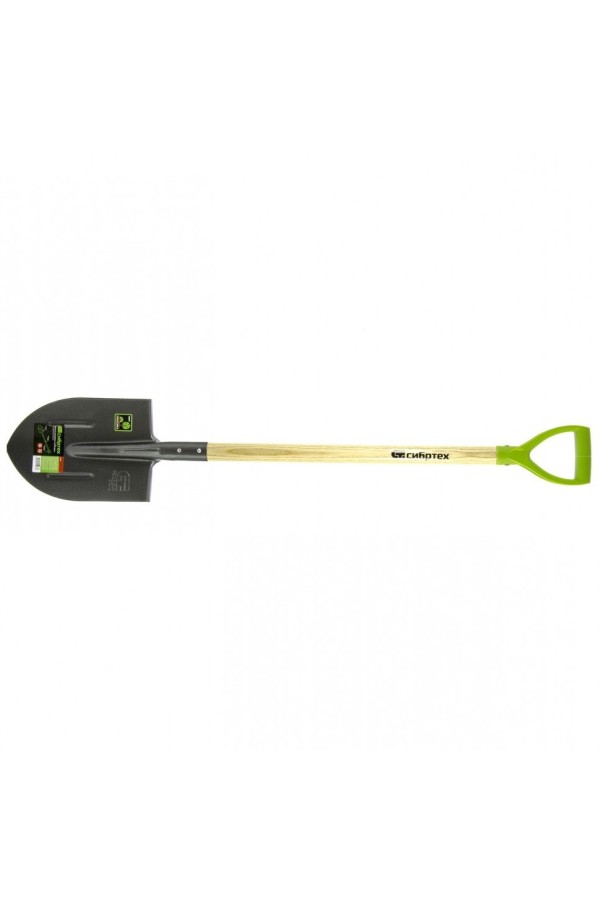 Лопата штыковая, 210х290х1150 мм, деревянный лакированный черенок, Сибртех