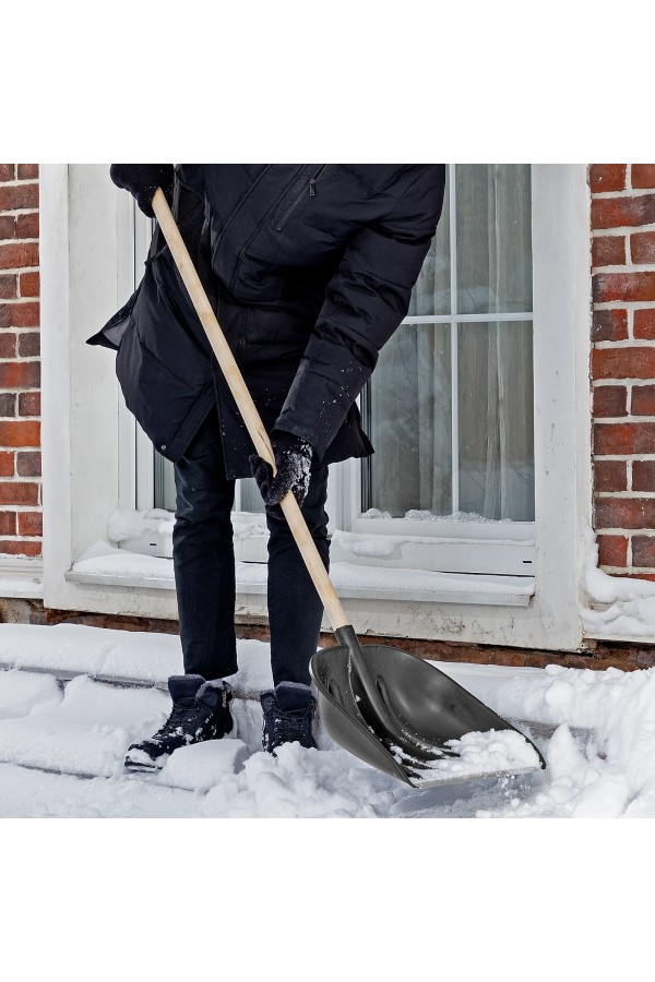 Лопата для уборки снега пластиковая PROFI, 410 х 405 мм, без черенка, Сибртех