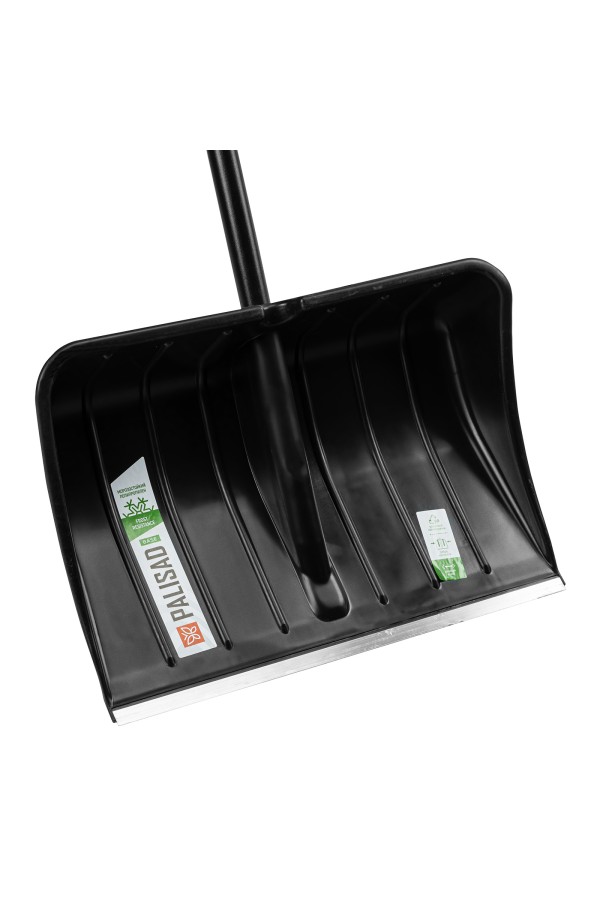 Лопата для уборки снега, полипропилен, 535х375х1400, стальной черенок, BASE Palisad