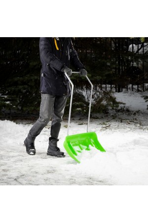 Движок для уборки снега пластиковый, 815 х 440 х 1150 мм, алюминиевая рукоятка, Россия, Сибртех