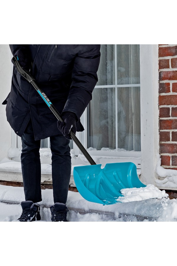 Лопата для уборки снега пластиковая Luxe, 500 х 325 х 1300 мм, металлопластиковый черенок, Palisad