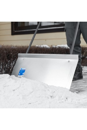 Движок для уборки снега, стальной, оцинкованный, 750 х 410 х 1100 мм, стальная рукоятка, Россия, Сибртех